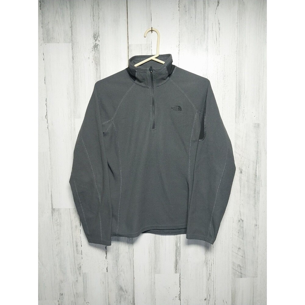 The North Face Sweater Womens Medium Gray 1/4 Zip Fleece Casual Ladies
